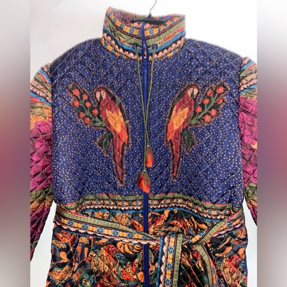 FARM Rio Multicolor Quilted Puffer Coat- Patwork. Puffed jacket. - Picture 5 of 5